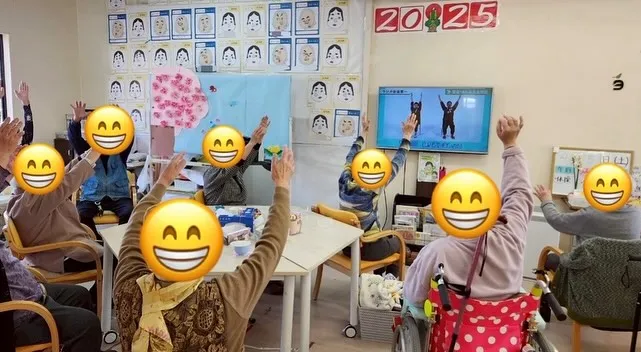 4月5日は午前中に脳トレと体操を行い、